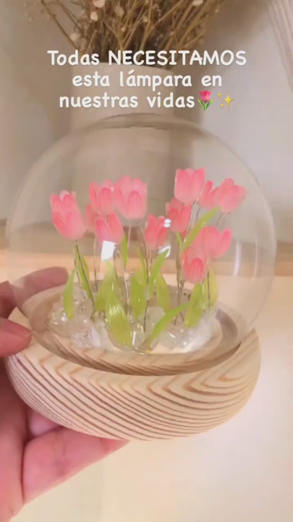 💤PELUCHE CON RESPIRACIÓN ARTIFICIAL + Lampara Tulipanes🎁